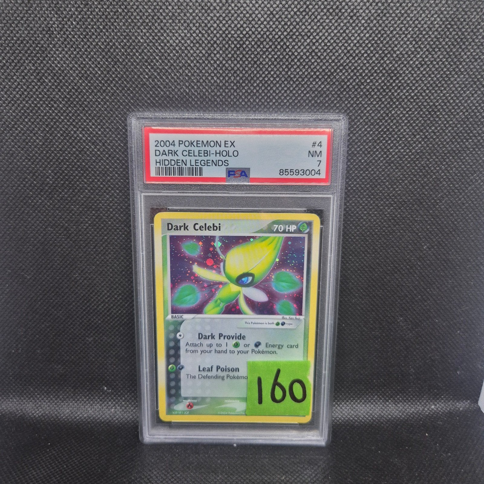 Dark Celebi Holo Hidden Legends Ex PSA 7, Ophalen of Verzenden