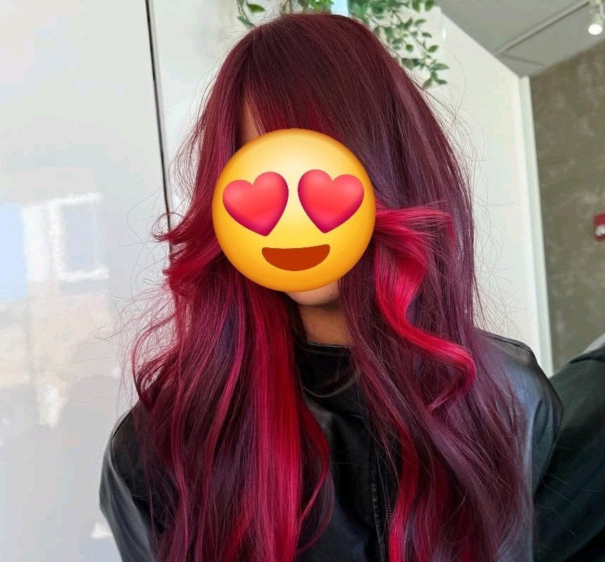 2 strengen haarplukken haarpluk extensions rood, Ophalen of Verzenden, Nieuw, Pruik of Haarverlenging