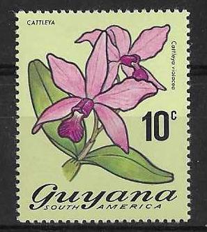 Guyana Michel 400 A ongebruikt BLOEMEN, Ophalen of Verzenden, Zuid-Amerika