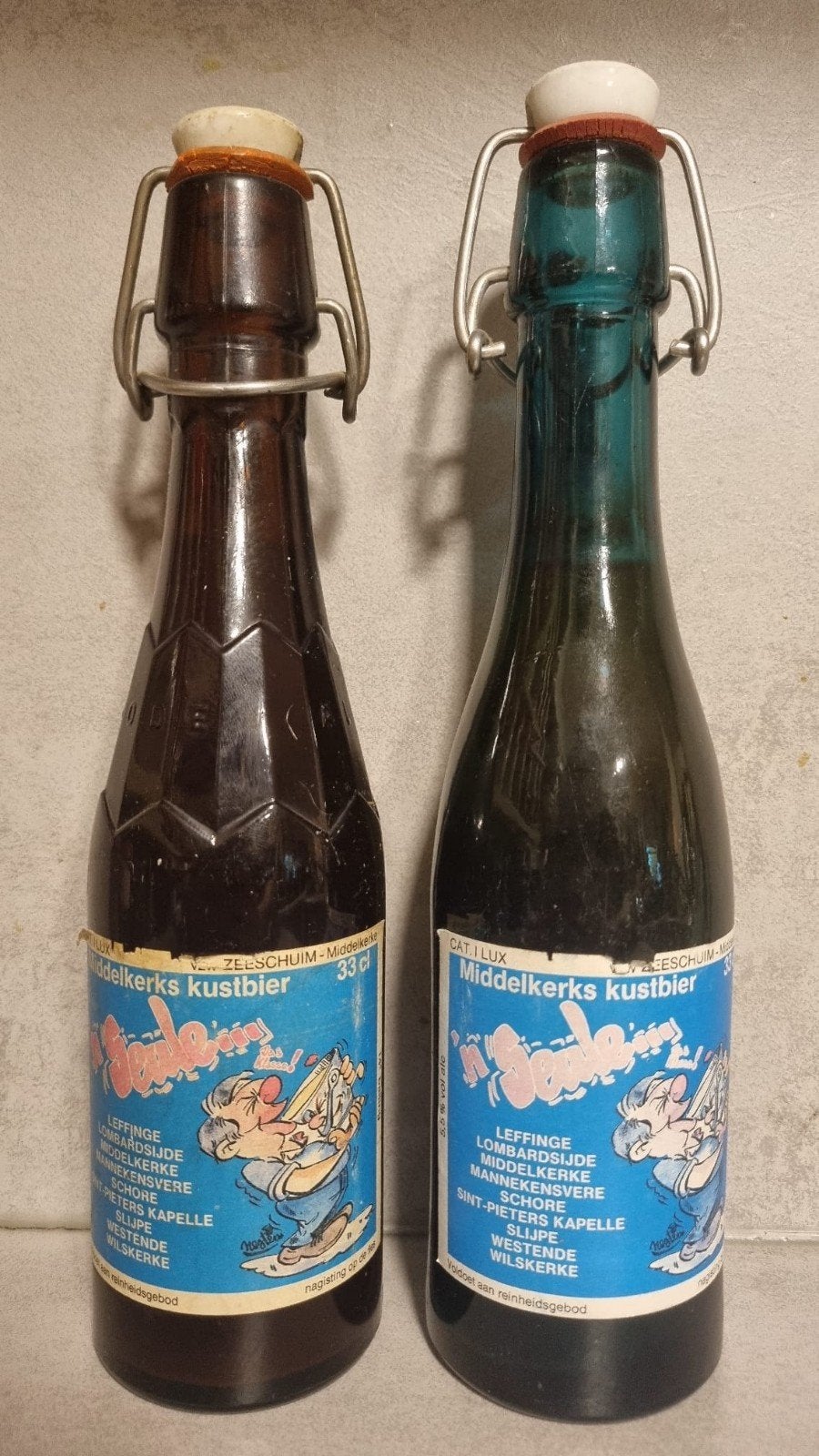 2 bieren van VZW Zeeschuim, Middelkerke - 33cl, geen tht's, Ophalen of Verzenden, Zo goed als nieuw, Flesje(s), Overige merken