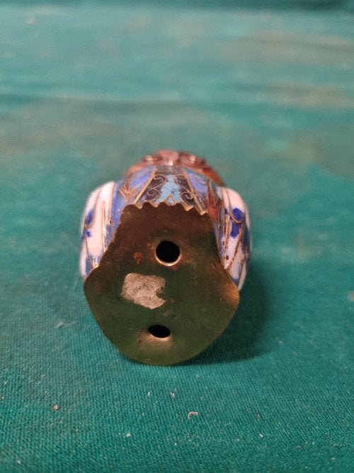 beeld uiltje vintage cloisonne emaille, Verzamelen, Ophalen of Verzenden