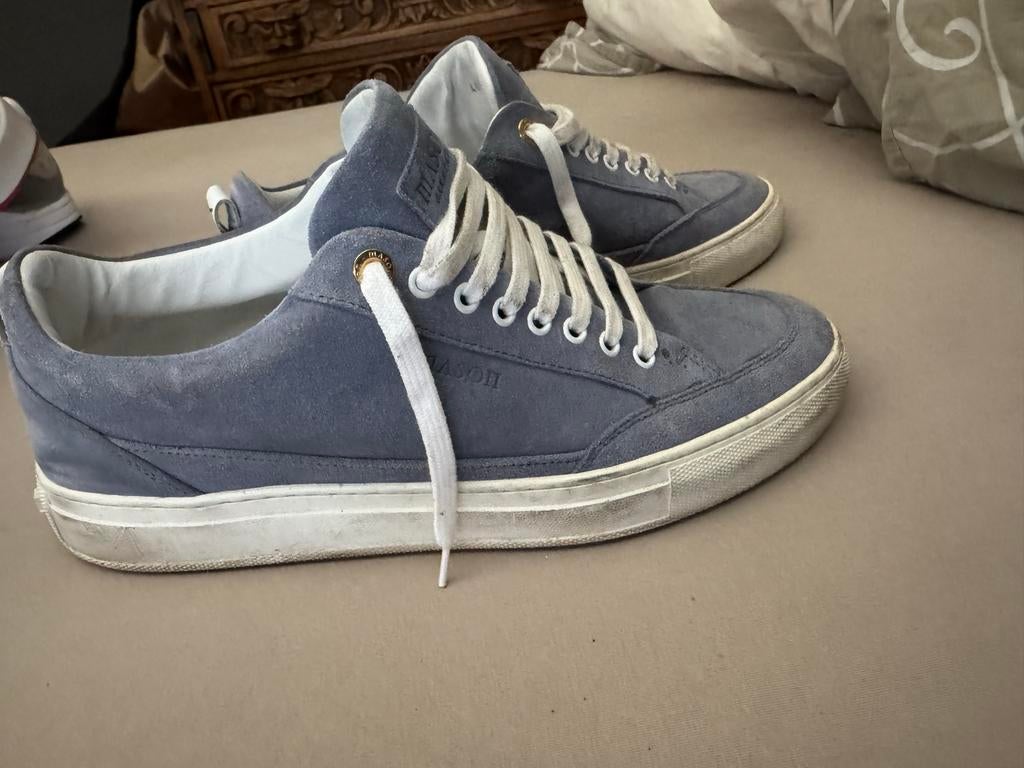 Mason Garments Sneakers - Blauw Suede, Ophalen of Verzenden, Gedragen, Blauw, Sneakers of Gympen