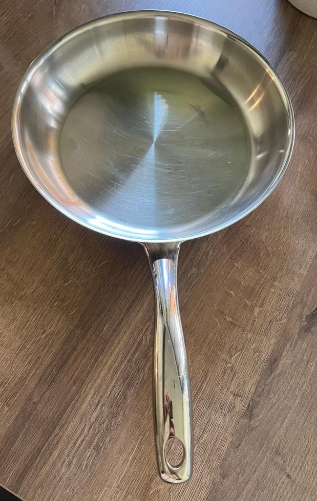 RVS koekenpan 28cm fissler inductie, Inductieplaat, Ophalen of Verzenden, Zo goed als nieuw, Rvs