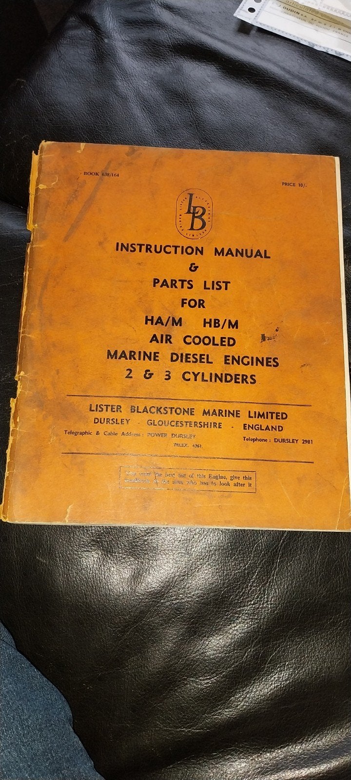 Lister blackstone instructieboek scheepsmotor stationaire, Ophalen of Verzenden, Gebruikt