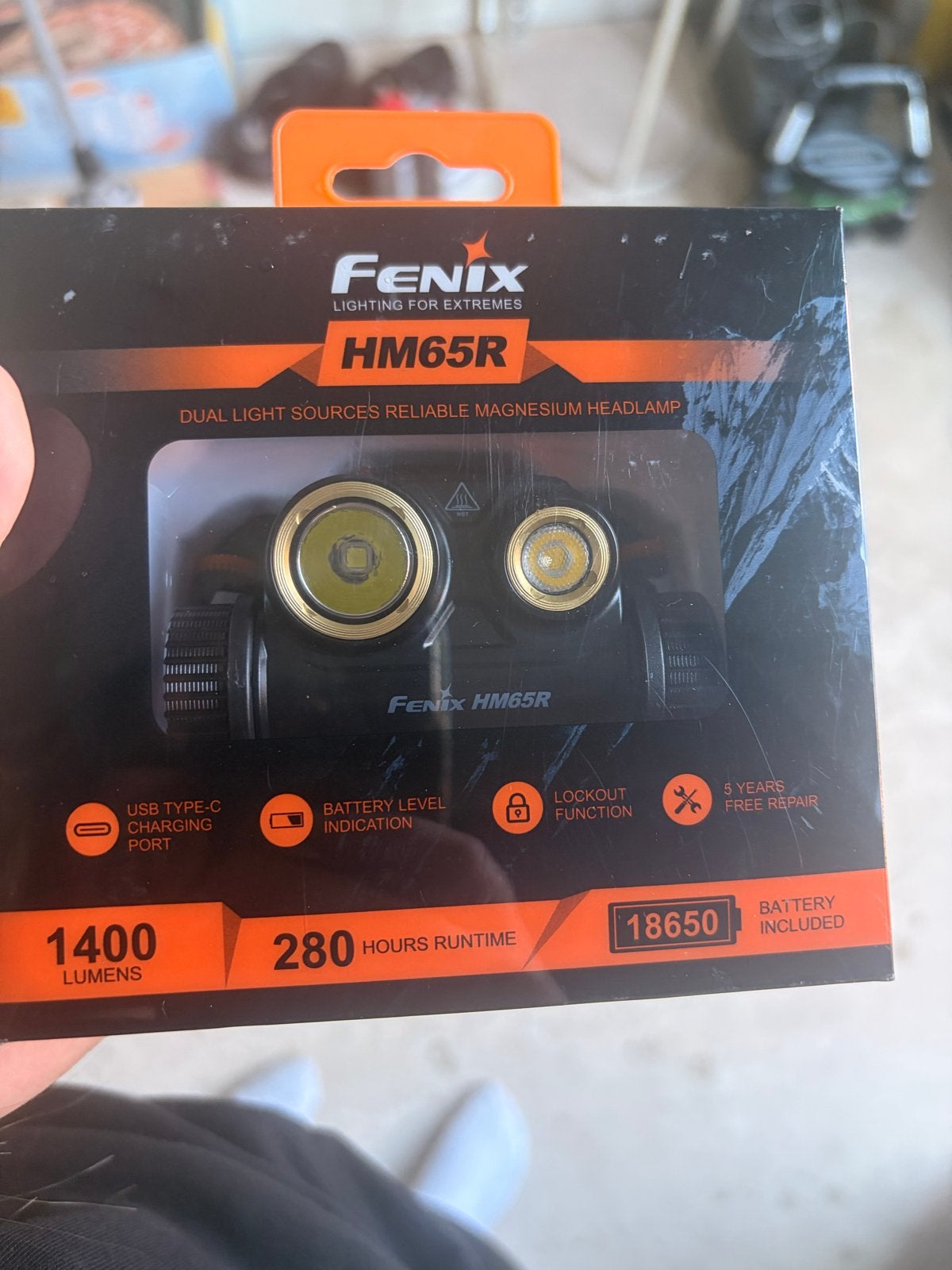 Fenix HM65R Hoofdlamp - 1400 Lumen - Nieuw in doos, Caravans en Kamperen, Ophalen, Nieuw, Accu