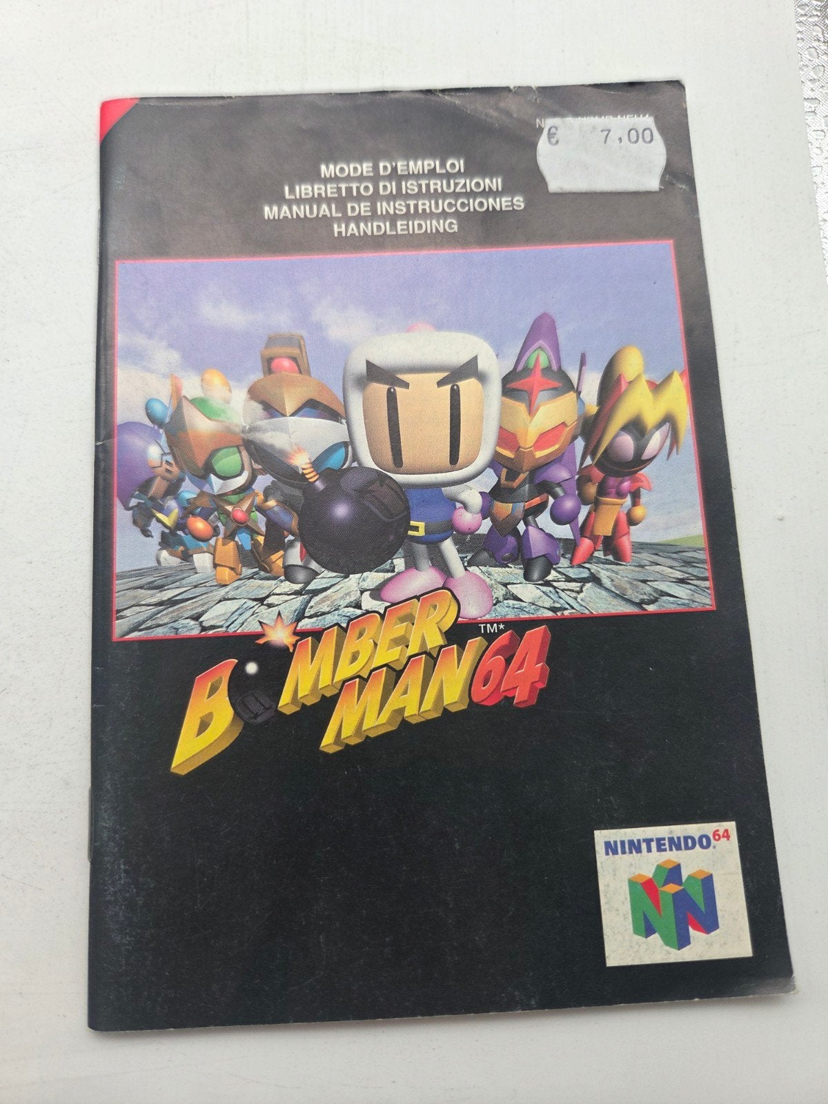 Bomberman 64 Handleiding Nintendo 64, Nintendo, Gebruikt, Eén computer, Ophalen of Verzenden