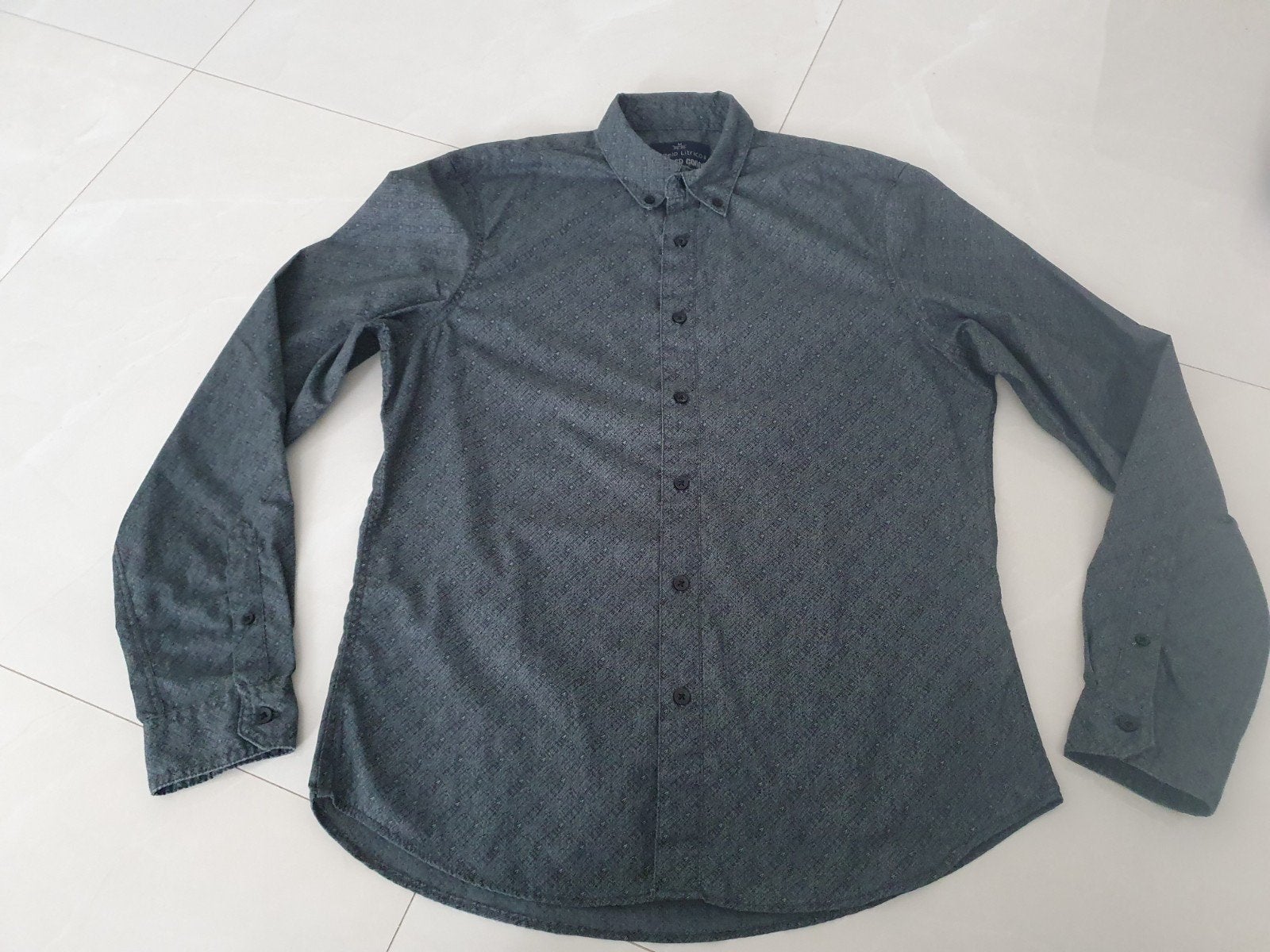 Angelo Litrico Slim Fit overhemd - Maat M (39-40), Angelo Litrico, Zo goed als nieuw, Grijs, Halswijdte 39/40 (M)