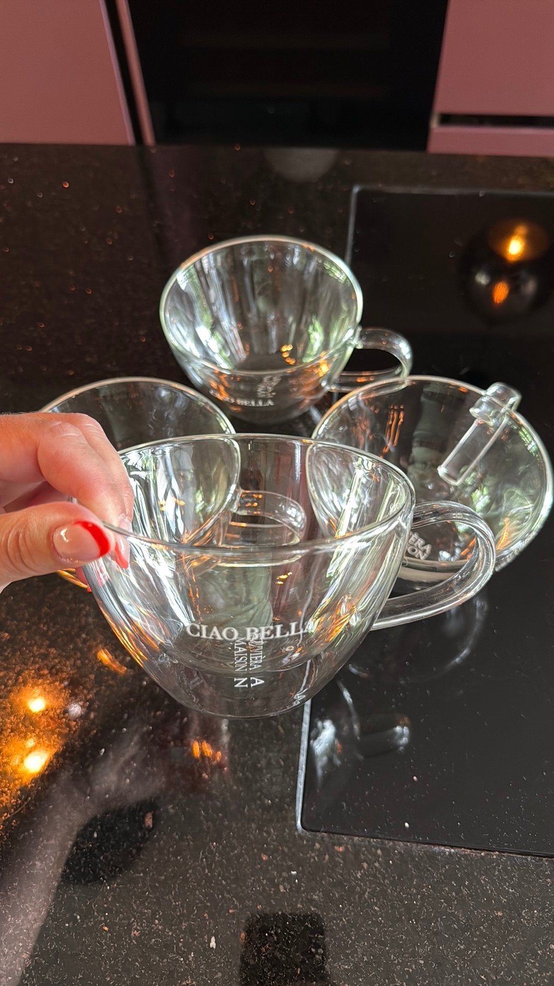 Riviera maison cappuccino glazen, Ophalen, Glas of Glazen, Overige stijlen, Glas