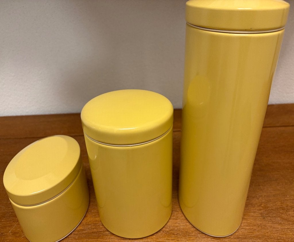 3 voorraad bussen van Brabantia, Geel, Ophalen of Verzenden, Metaal, Brabantia