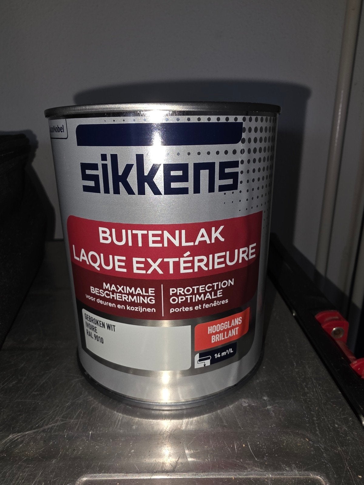 Sikkens Buitenlak Hoogglans Gebroken Wit RAL 9010, Ophalen of Verzenden, Nieuw, Wit