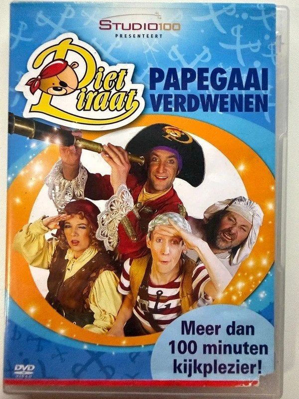 Piet Piraat Papegaai Verdwenen (2006) DVD | Actie 5=4, Cd's en Dvd's, Alle leeftijden, Ophalen of Verzenden, Zo goed als nieuw