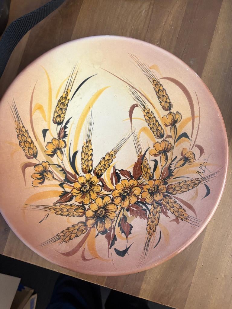 Vintage DEKOR handgeschilderde schaal, Verzenden