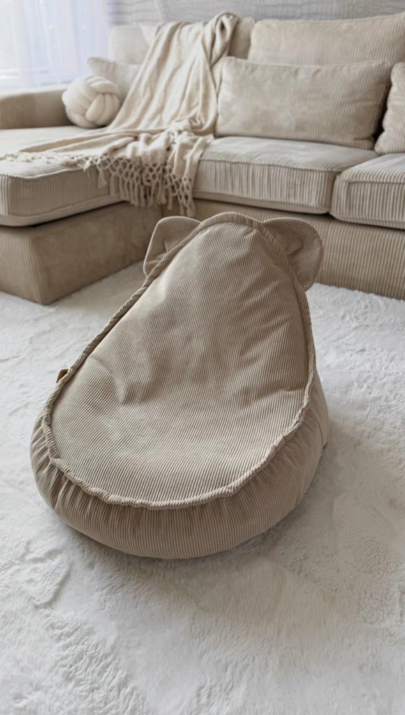 Zitzak beige rib, Ophalen of Verzenden, Zo goed als nieuw