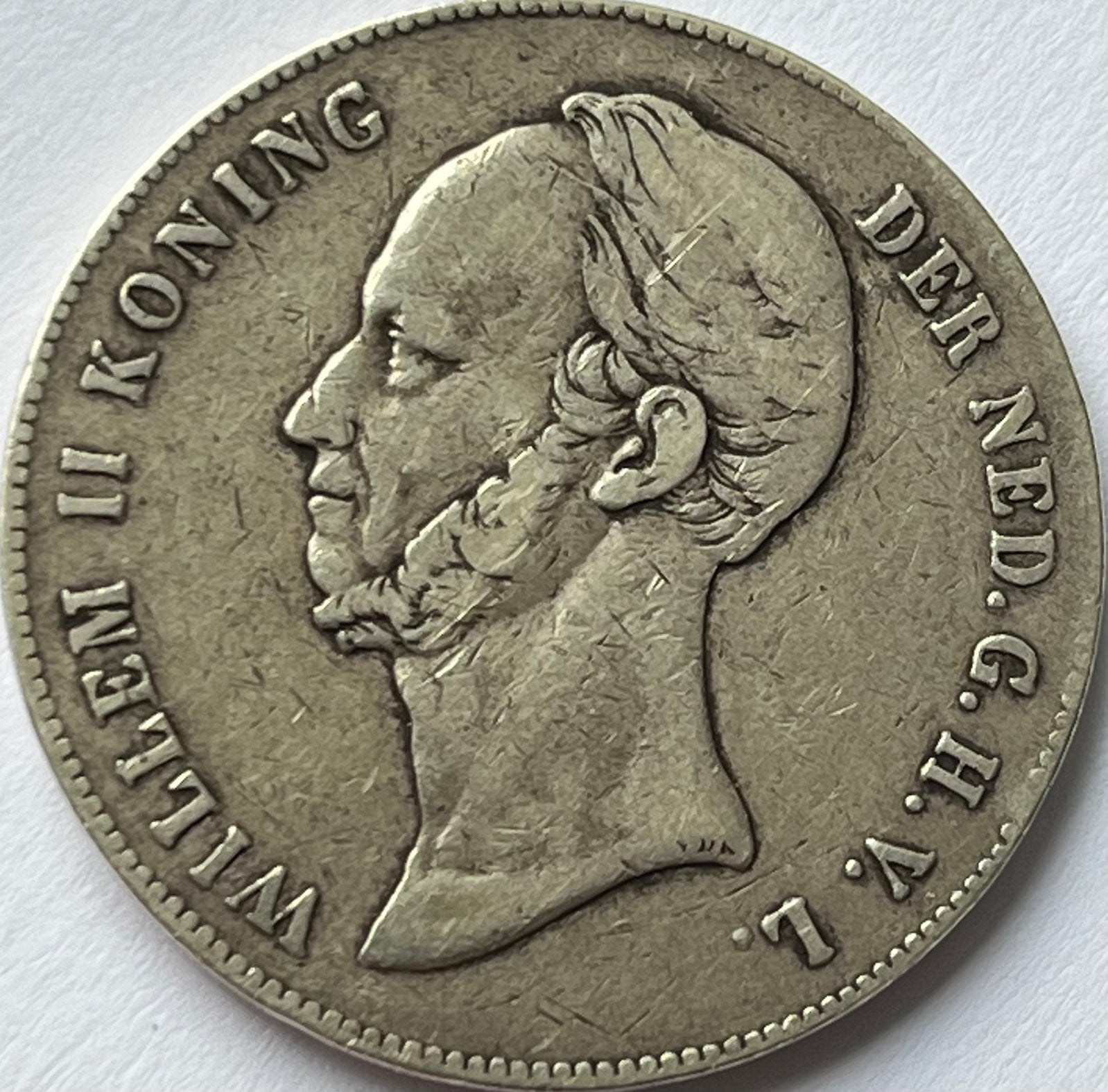 Zilveren rijksdaalder 1847, Zilver, Ophalen of Verzenden, Losse munt, 2½ gulden