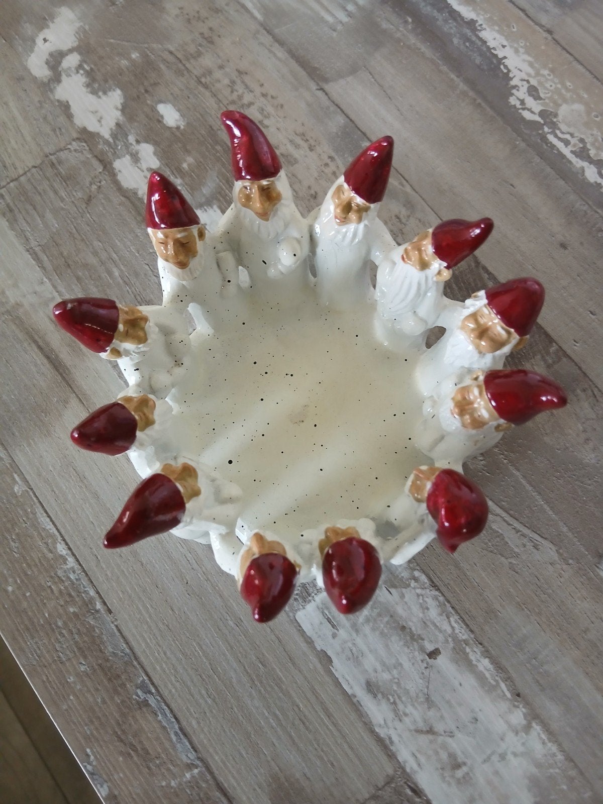 Kerstkabouter schaal - Uniek decoratiestuk, Ophalen of Verzenden