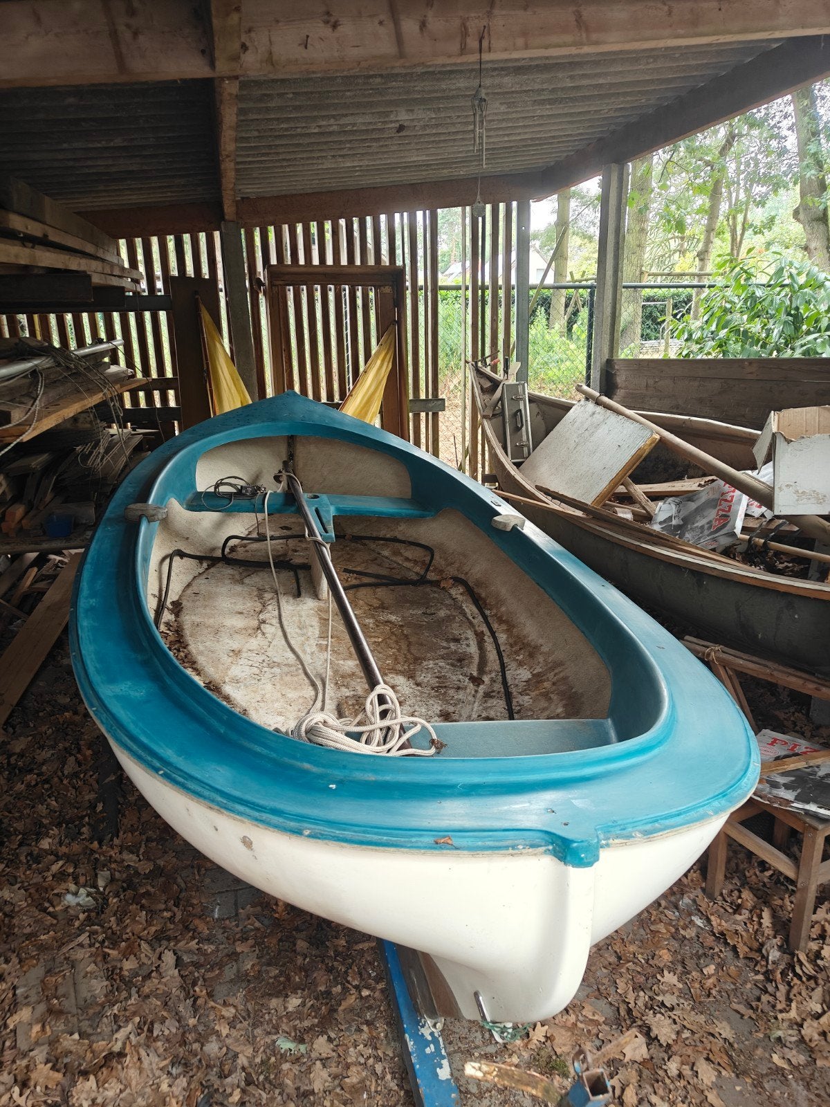 grootzeil met bijhorende Midget en trailer erbij., Watersport en Boten, Ophalen, Gebruikt, Minder dan 15 m²