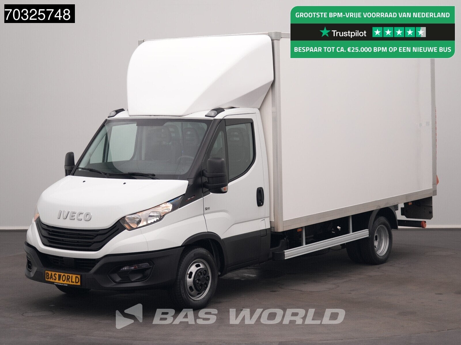 Iveco Daily 35C16 3.0L Laadklep Dubbellucht 160PK Bakwagen A, Stof, Gebruikt, Euro 6, 4 cilinders