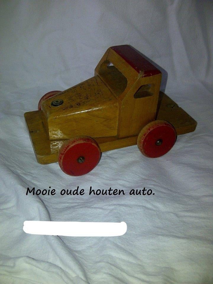 Houten Auto Oude Speel auto Antiek Nooitgedagt, Ophalen of Verzenden