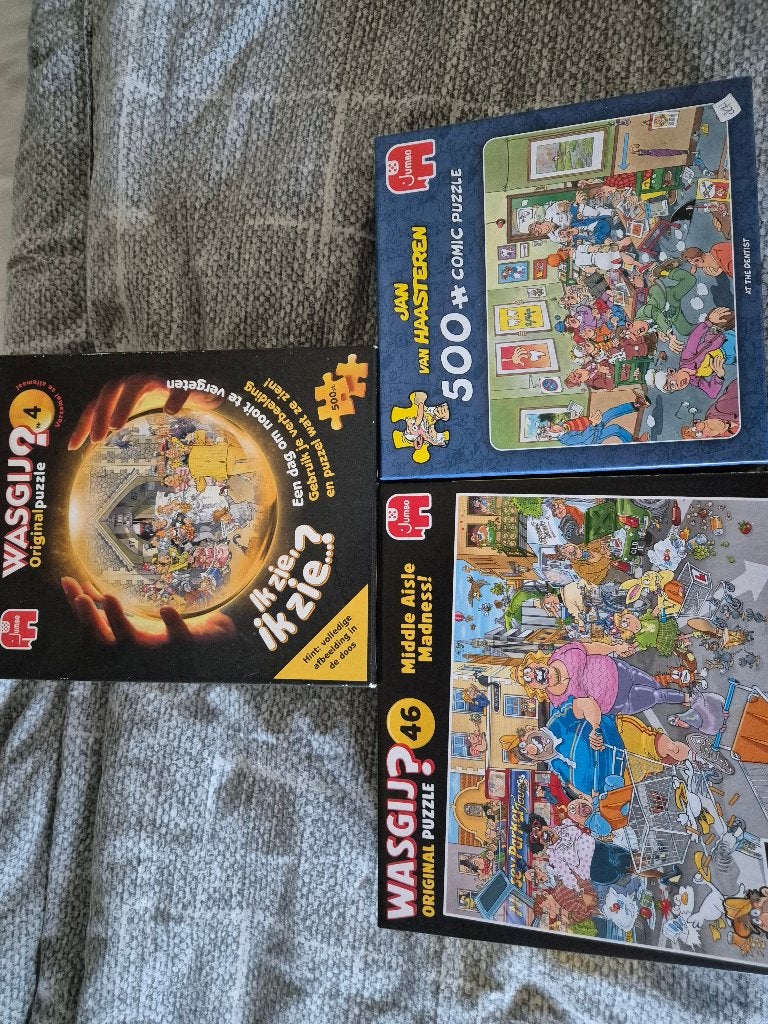 Wasgij puzzels, 1000, 950 en 500 stukjes, Ophalen, Zo goed als nieuw