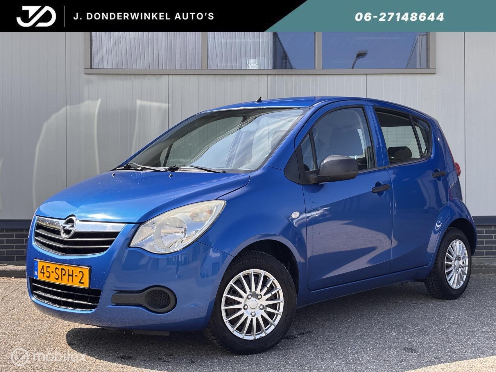 Opel Agila 1.0 Selection 5-Deurs, hoge instap , APK 2027, Auto's, Opel, Euro 5, Gebruikt, 31 €/maand, Blauw