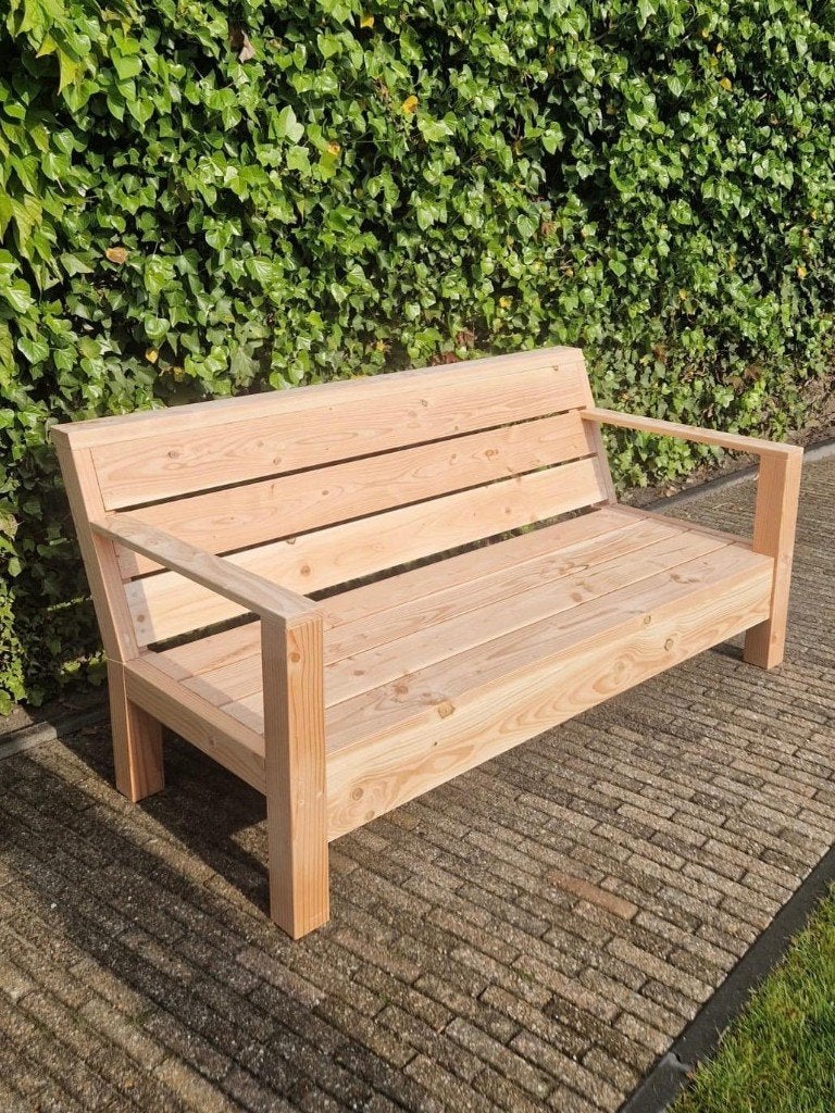 Loungebank Douglas - Handgemaakt - Robuust & veilig, Tuin en Terras, Tuinsets en Loungesets, 3 zitplaatsen, Nieuw, Ophalen of Verzenden