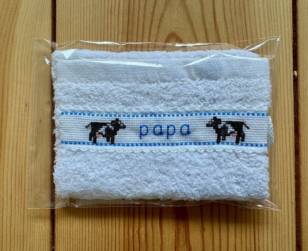 Baby Washand / Doekje - Wit badstof papa - Nieuw, Ophalen of Verzenden, Nieuw, Overige typen