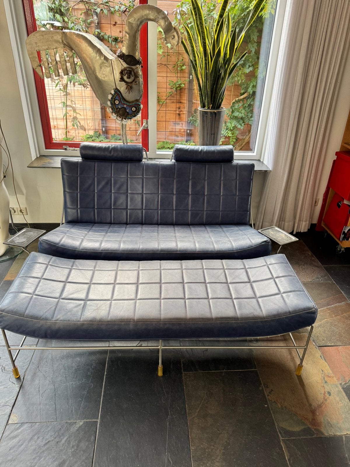 Leolux volate design bank, Ophalen of Verzenden, Zo goed als nieuw, Minder dan 150 cm, Leer