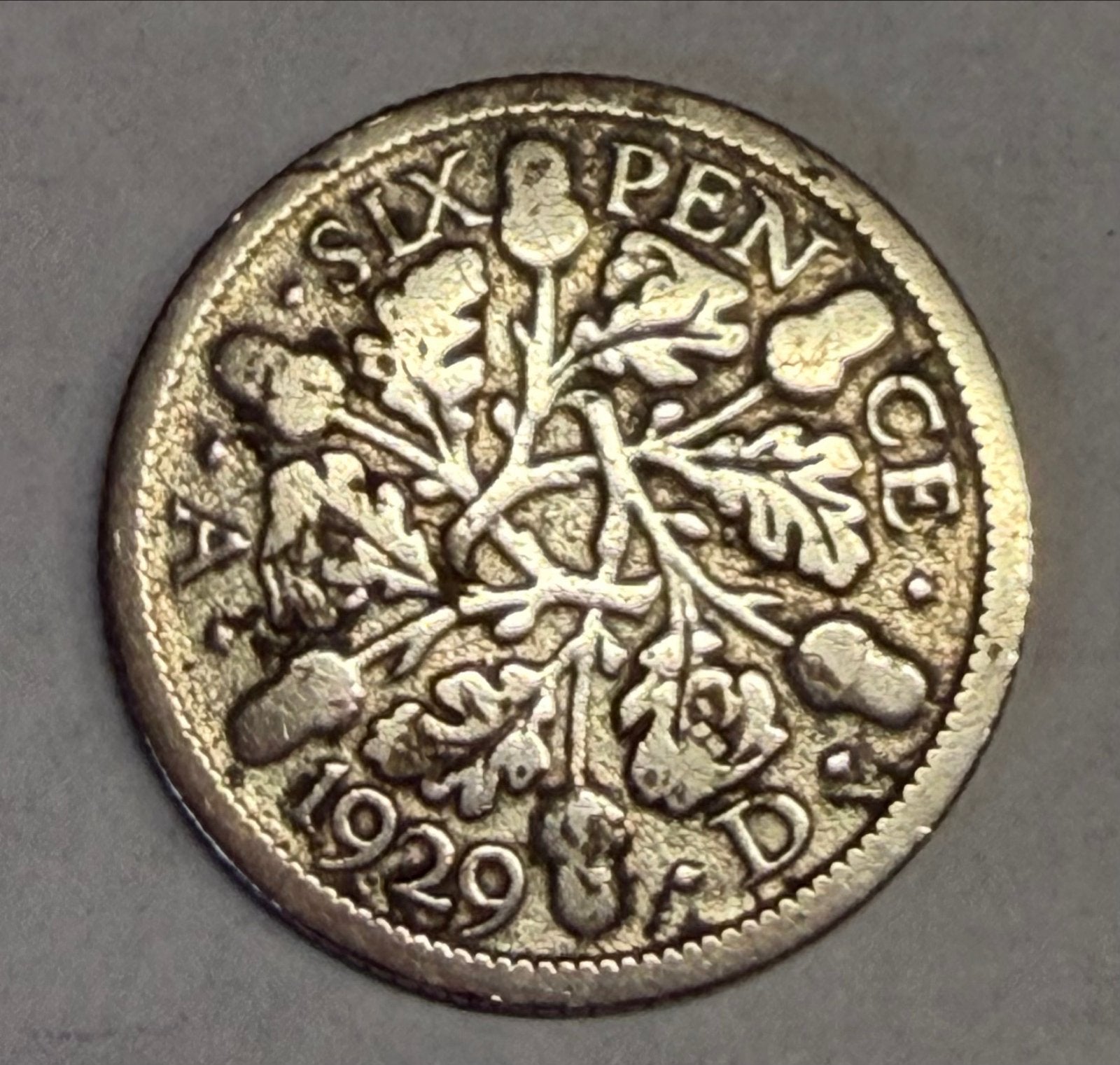 Zilveren Six Pence munt 1929 - George V, Postzegels en Munten, Ophalen of Verzenden, Overige landen, Losse munt, Zilver