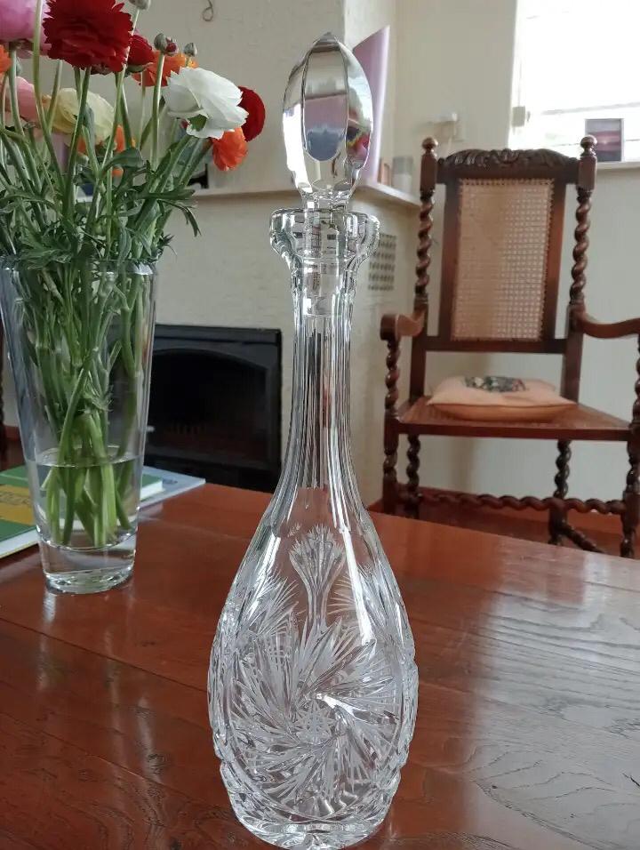 Kristallen Wijn karaf, Antiek en Kunst, Ophalen of Verzenden