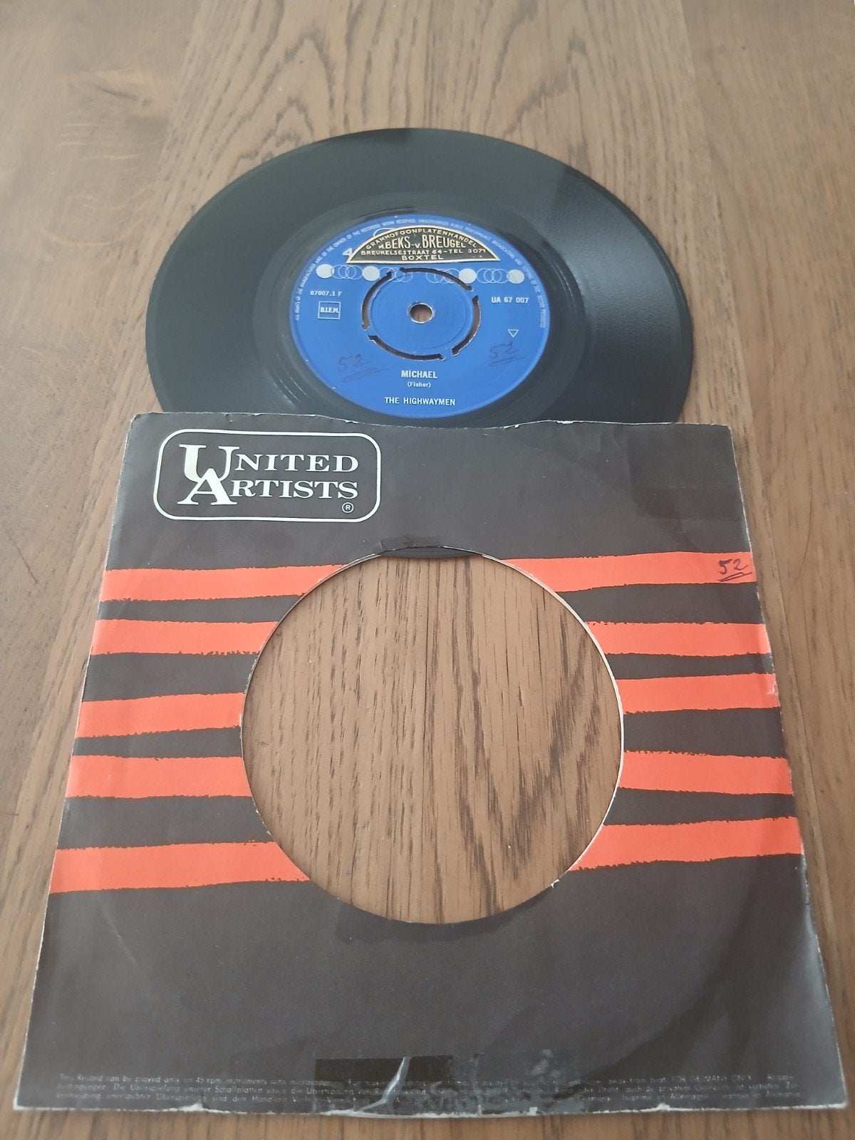 VINYL SINGLE   THE HIGHWAYMEN   1961, Verzenden, Zo goed als nieuw, Overige formaten, Poprock