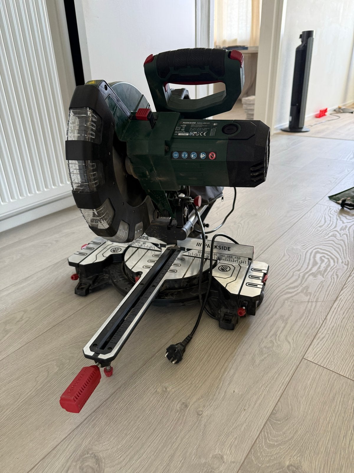 Parkside afkortzaag PZKS 254 A1 - Zo goed als nieuw, Doe-het-zelf en Verbouw, Gereedschap | Zaagmachines, 70 mm of meer, Ophalen of Verzenden