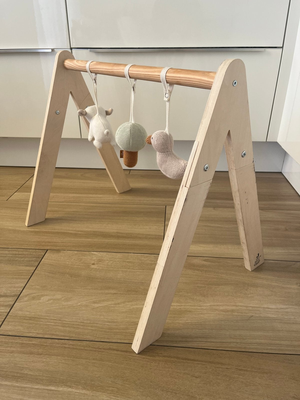 Houten babygym met speeltjes, Ophalen, Zo goed als nieuw, Babygym
