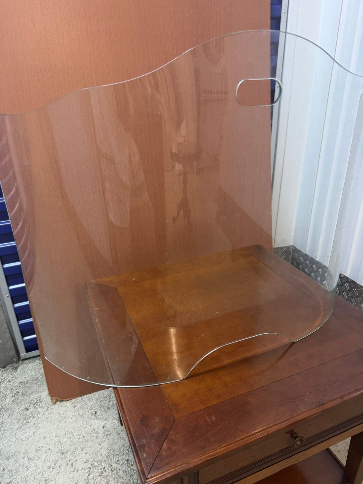 GLAZEN OPENHAARD SCHERM IN GLAS UITGEVOERD, Ophalen, Zo goed als nieuw, Inbouwhaard, Houthaard