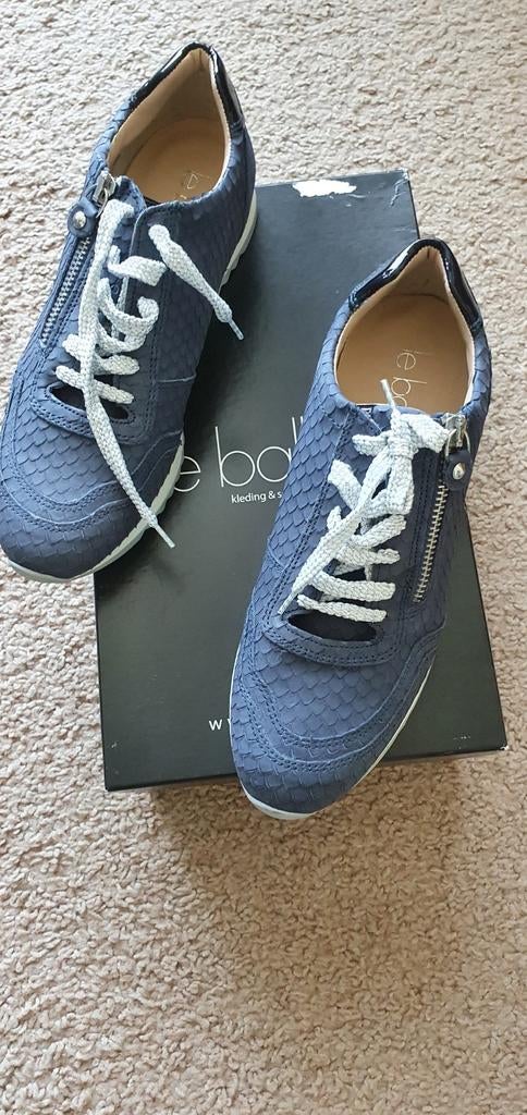 LE BALLON BLAUWE SUEDE SNEAKERS MET RITSJES  MAAT 38, Blauw, Nieuw, Ophalen of Verzenden, Sneakers of Gympen