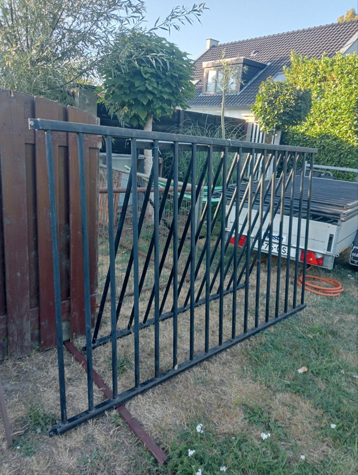 Zwaar hekwerk - diverse afmetingen, hoogte 150, Tuin en Terras, Ophalen of Verzenden, Gebruikt, IJzer, Spijlenhekwerk