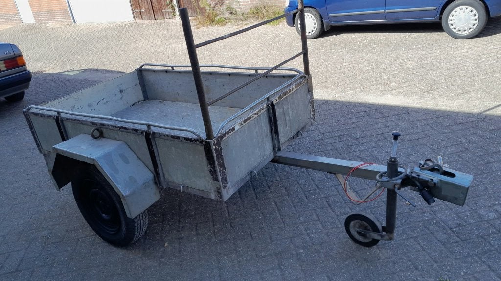 Aanhanger RVS onderstel, Ophalen, Gebruikt