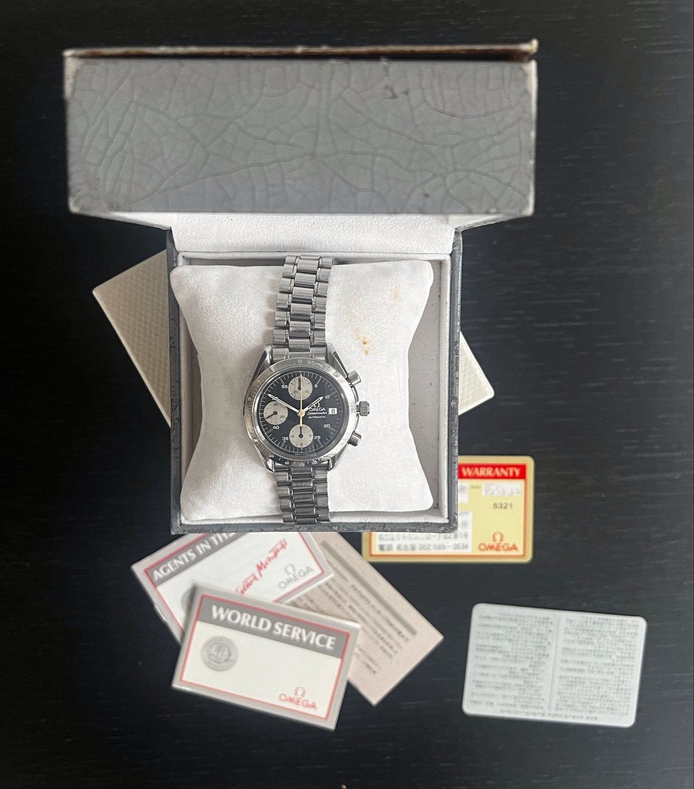 Omega Speedmaster 3511.50.00 uit 1992, full set, geserviced, Staal, Met bandje, Polshorloge, Omega