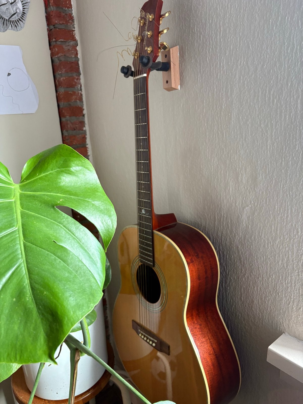 Bruce Wallace Western Gitaar - Model No. 270E-B, Ophalen of Verzenden, Zo goed als nieuw, Western- of Steelstringgitaar, Met (piezo-)element