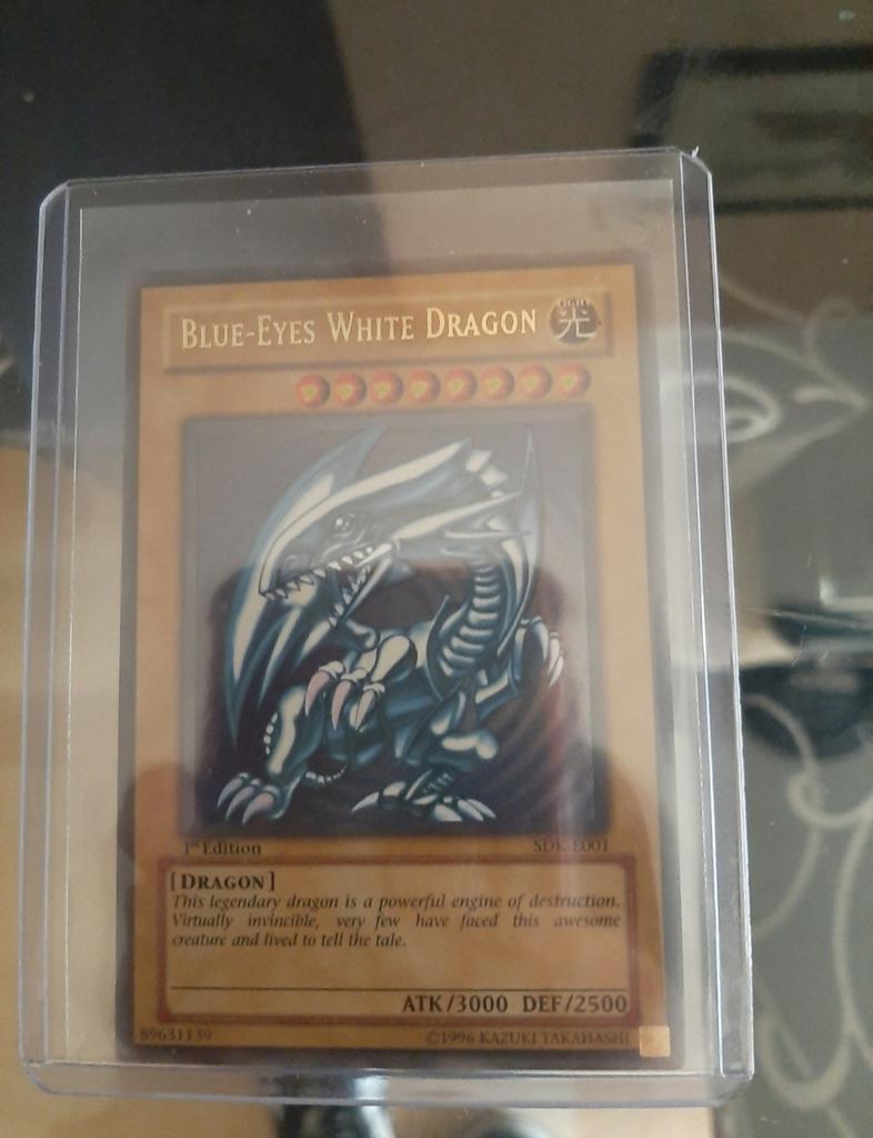 Blue eyes white dragon sdk e001 1st edition, Ophalen, Zo goed als nieuw, Losse kaart