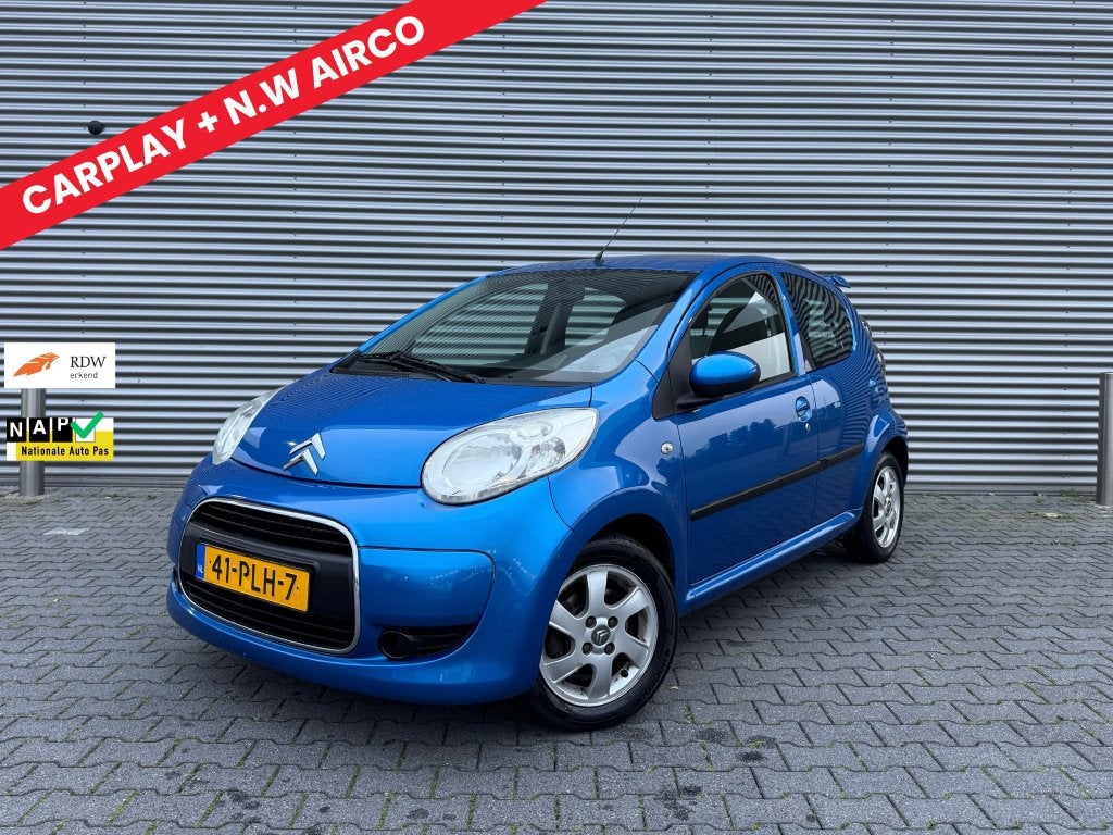 Citroën C1 NAP | APK | CARPLAY | AIRCO | 5DR | ELEK RAMEN, Auto's, Voorwielaandrijving, Dealer onderhouden, Stof, C1
