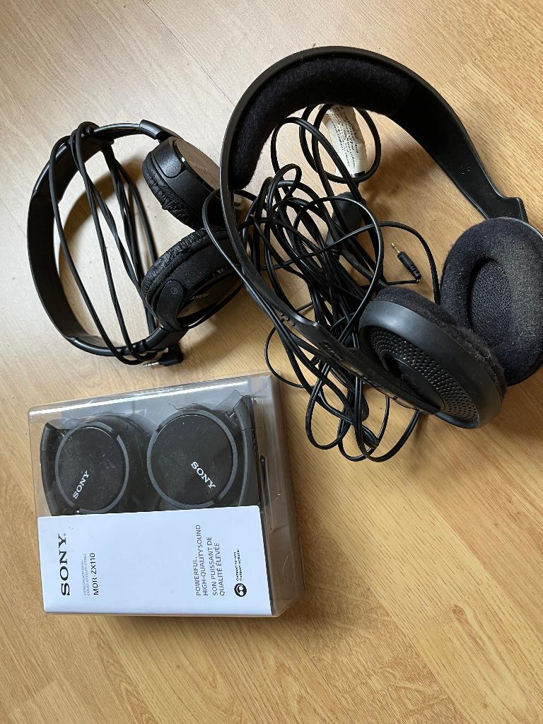 DRIE HEADSETS, Computers en Software, Headsets, Ophalen, Nieuw, On-ear, Sony
