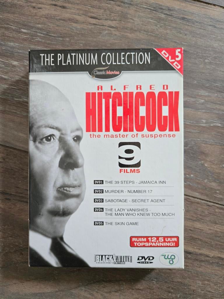 Alfred Hitchcock The Platinum Collection 5 DVD box, Vanaf 16 jaar, Verzenden, Zo goed als nieuw, Boxset