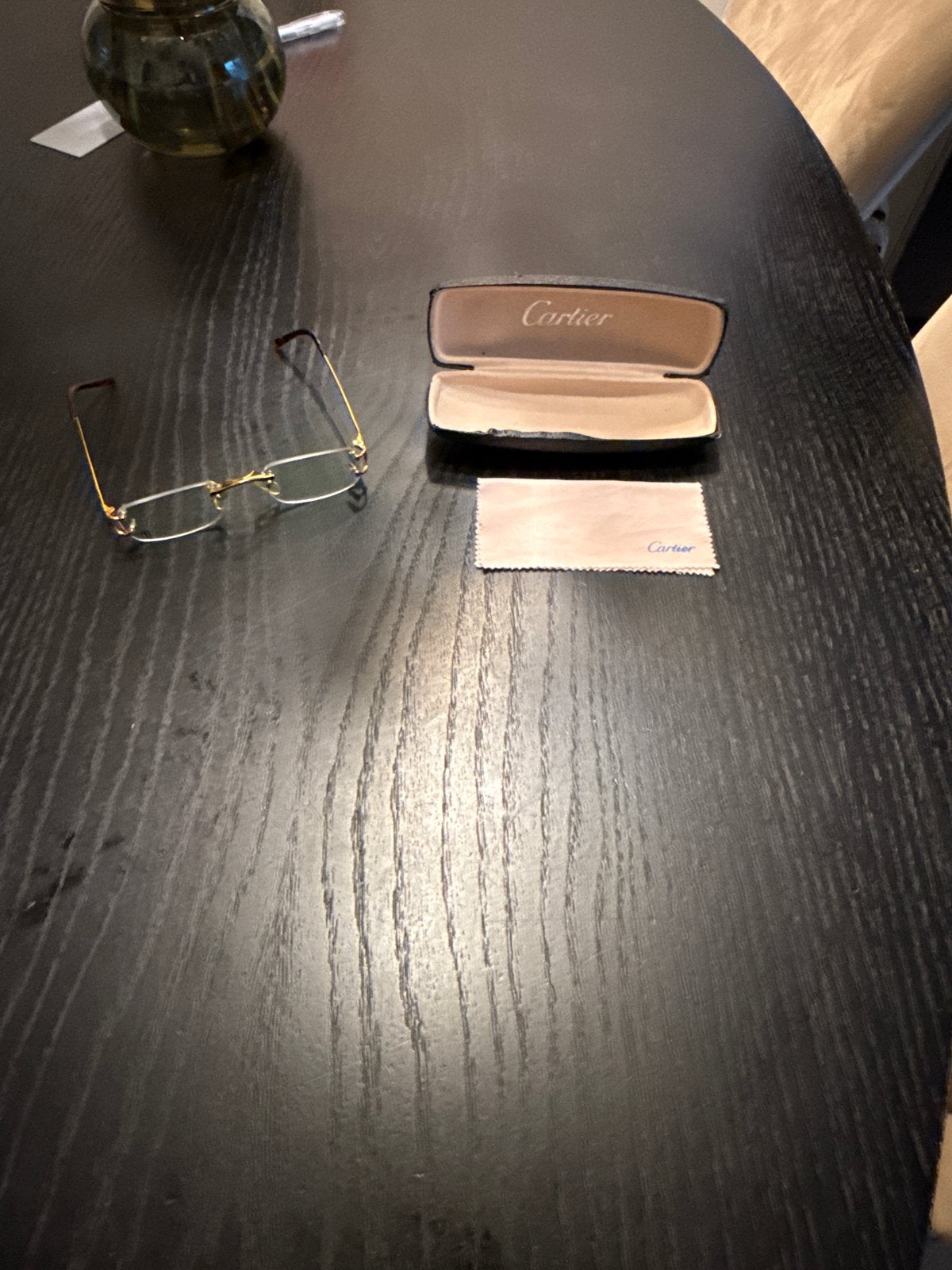 Cartier brilmontuur met etui en doekje, Ophalen of Verzenden, Zo goed als nieuw, Bril, Overige merken