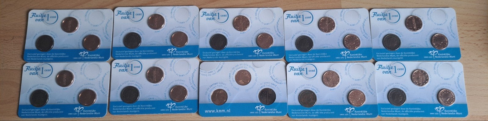 Fluitje van een cent 5 of 10 X, Postzegels en Munten, Munten | Nederland, Ophalen of Verzenden