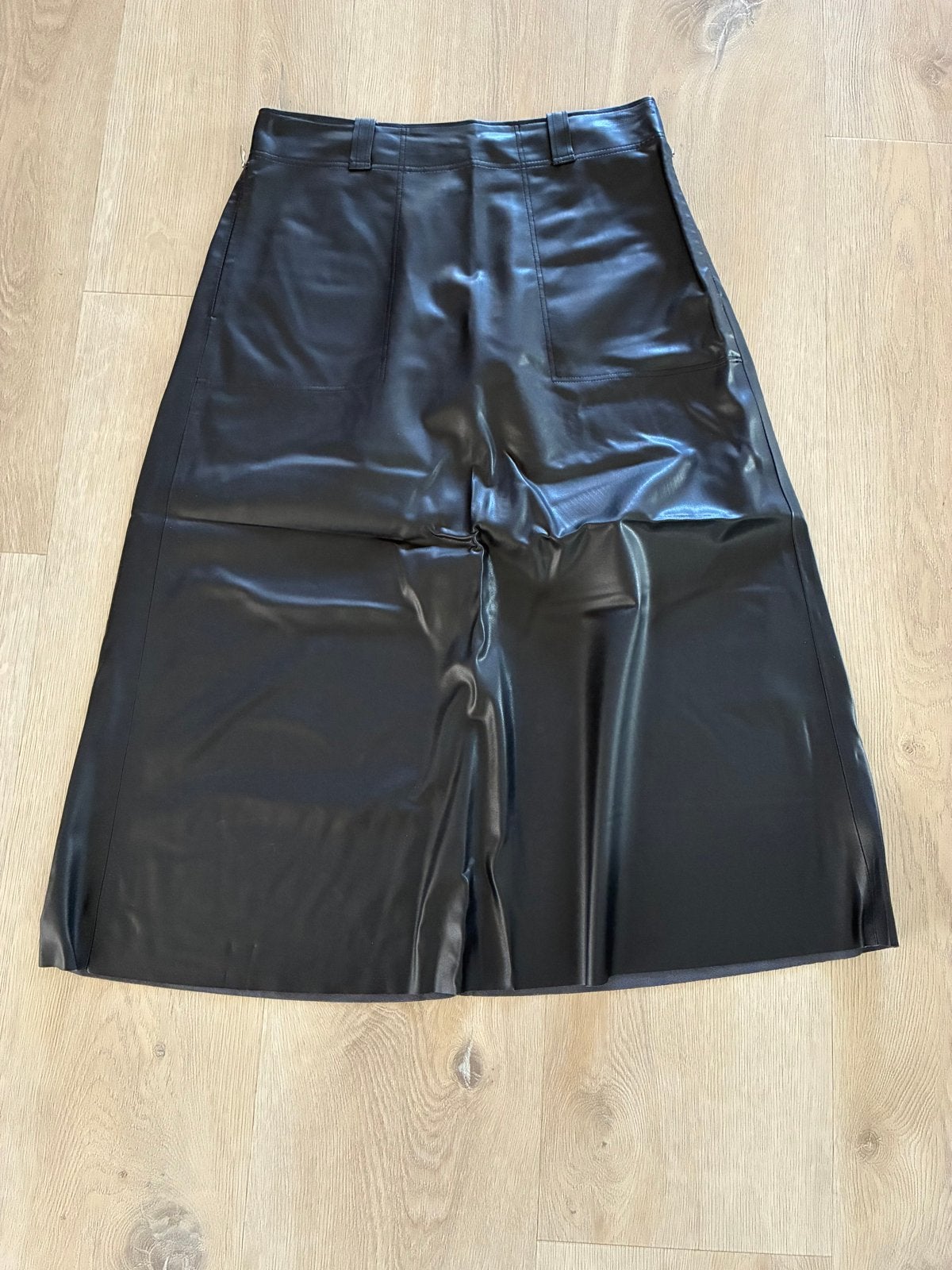 Vanilia rok - Zwarte soft leather skirt maat 40, Ophalen of Verzenden, Zo goed als nieuw, Maat 38/40 (M), Zwart