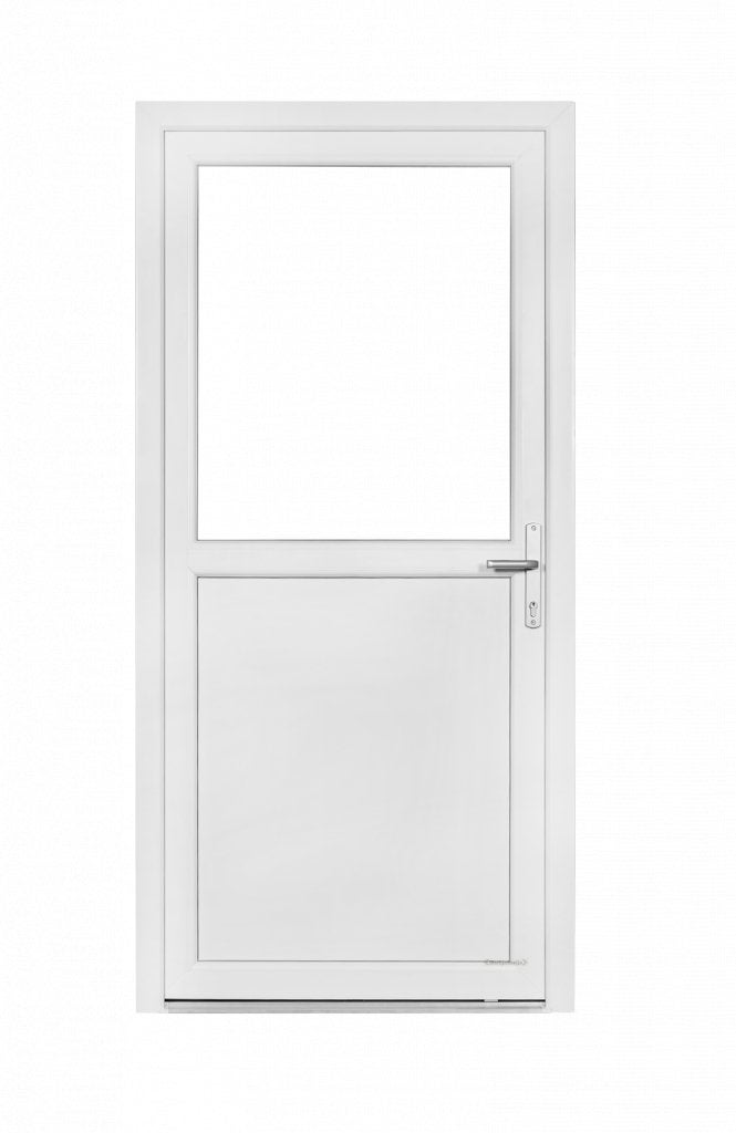 Buitendeur 1/2 glas basic b90 x h190 RAL 9016
