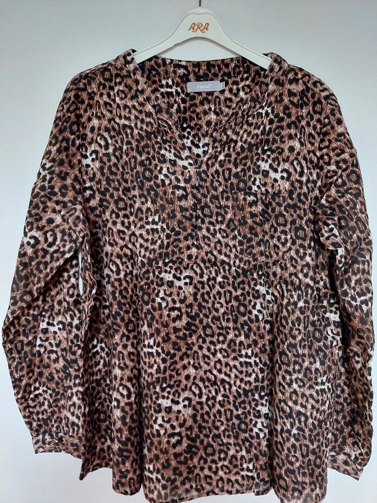 Zo goed als nieuwe blouse van Fransa in Maat L, Bruin, Fransa, Maat 42/44 (L), Ophalen of Verzenden
