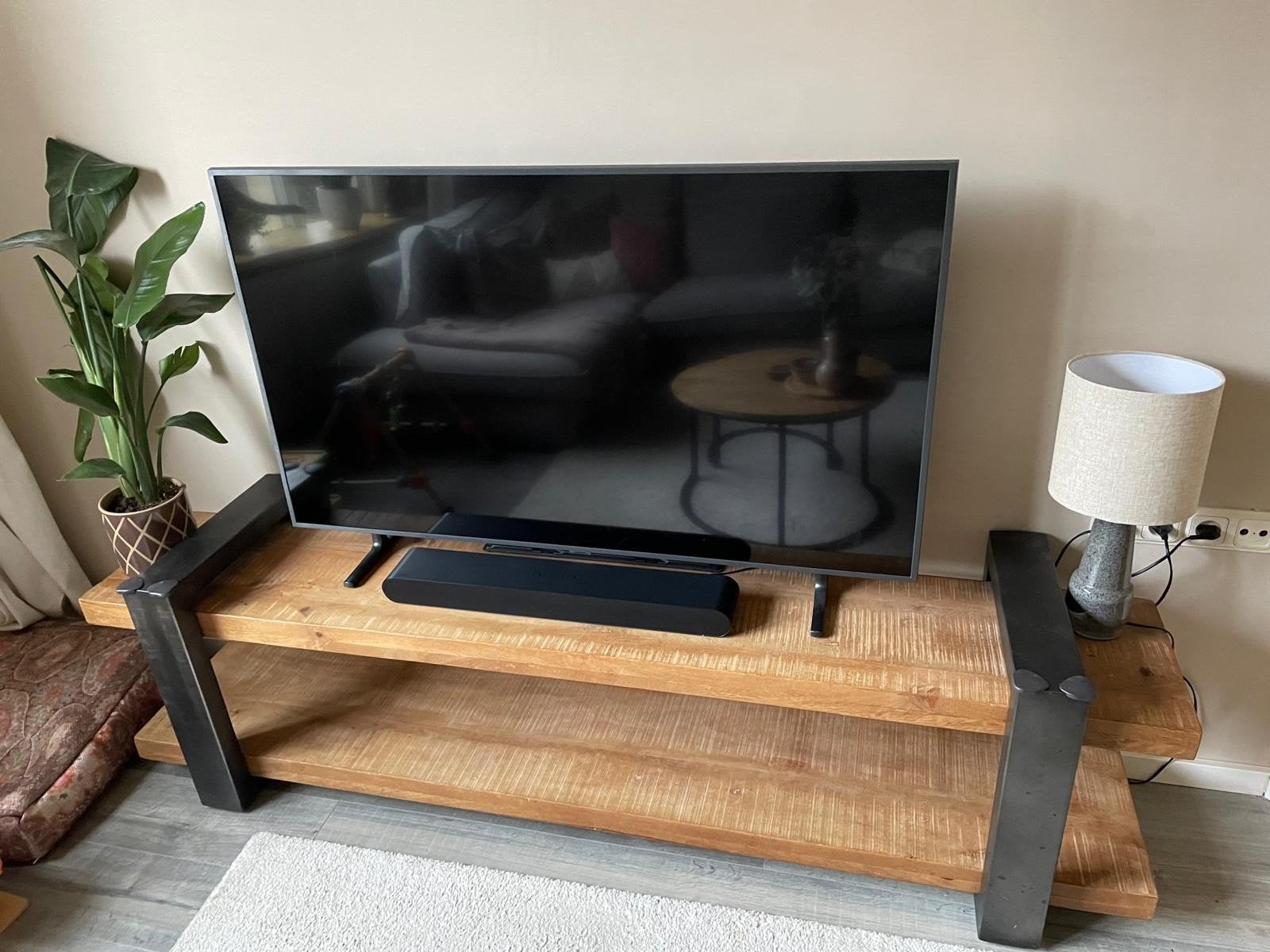Be Pure Home TV meubel van mangohout - 180 cm breed, Gebruikt, Industrieel, Landelijk, 150 tot 200 cm, Minder dan 100 cm