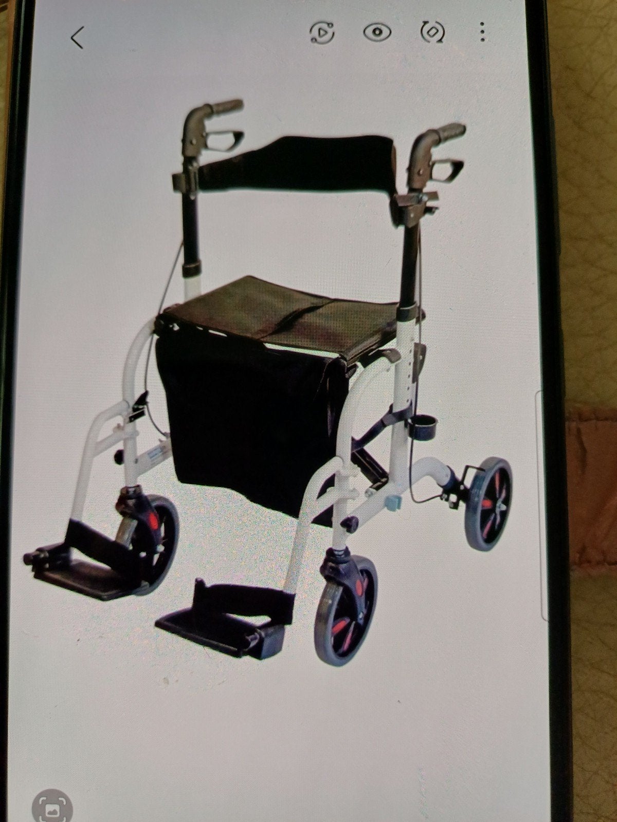 rolstoel rollator let op luchtbanden lichtgewicht, Ophalen of Verzenden, Duwrolstoel