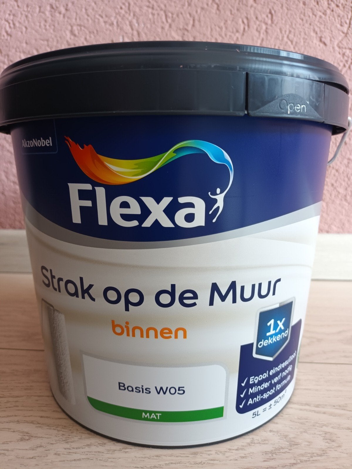 muurverf pink clay, 4,5 liter, Ophalen, Nieuw, Verf, Roze